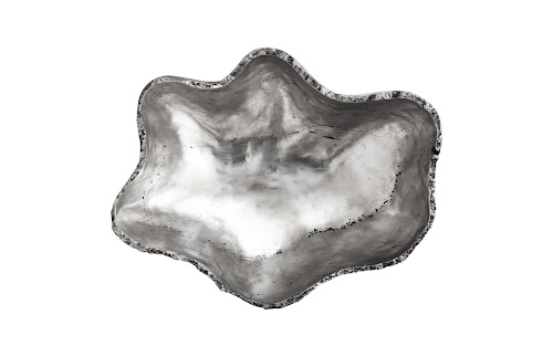 Phillips Collection Cast Onyx Silver Leaf Small Bowl
