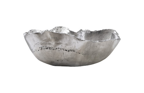Phillips Collection Cast Onyx Silver Leaf Small Bowl