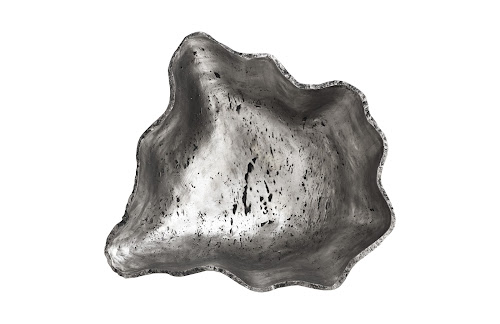 Phillips Collection Cast Onyx Silver Leaf Large Bowl