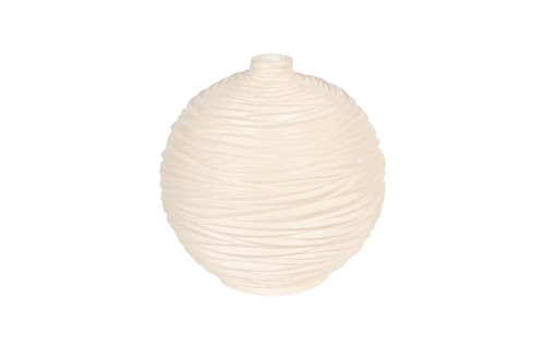Phillips Collection Waves Sphere Off White Vase