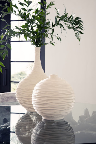 Phillips Collection Waves Sphere Off White Vase