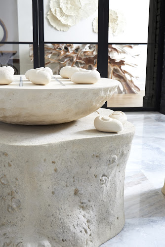 Phillips Collection Tic-Tac-Toe Stone Large Off-White Tabletop