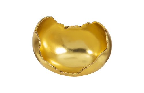 Phillips Collection Burled Resin Gold Leaf Finish Bowl