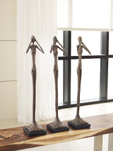 Phillips Collection See No Evil Slender Sculpture Small Resin Bronze Finish Accent