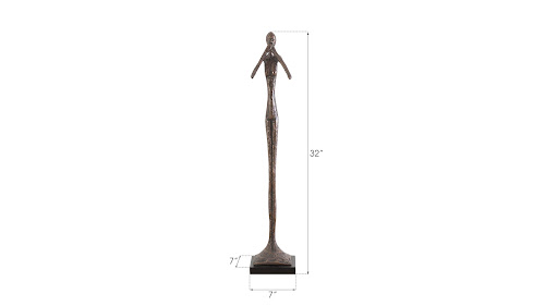 Phillips Collection Speak No Evil Slender Sculpture Small Resin Bronze Finish Accent