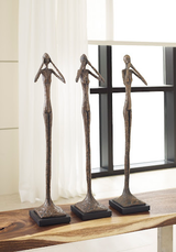Phillips Collection Speak No Evil Slender Sculpture Small Resin Bronze Finish Accent