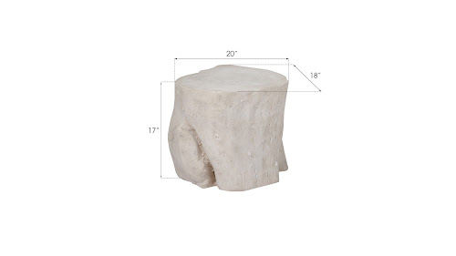 Phillips Collection Log Roman Stone LG Stool