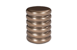 Phillips Collection Ribbed Polished Bronze Stool