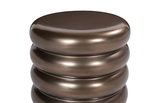 Phillips Collection Ribbed Polished Bronze Stool