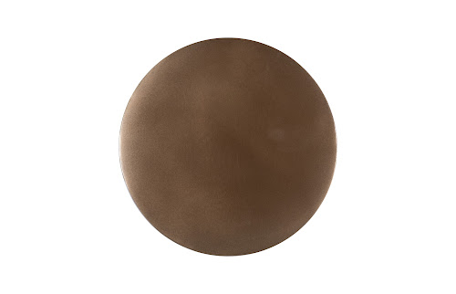 Phillips Collection Carved Polished Bronze Stool