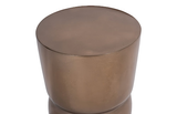 Phillips Collection Carved Polished Bronze Stool