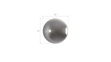 Phillips Collection Ball on the Wall Small Polished Aluminum Finish Accent