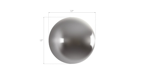 Phillips Collection Ball on the Wall Medium Polished Aluminum Finish Accent