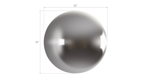 Phillips Collection Ball on the Wall Large Polished Aluminum Finish Accent