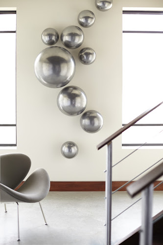 Phillips Collection Ball on the Wall Large Polished Aluminum Finish Accent