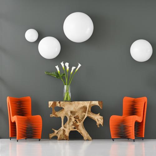 Phillips Collection Ball on the Wall Extra Small Pearl White Accent