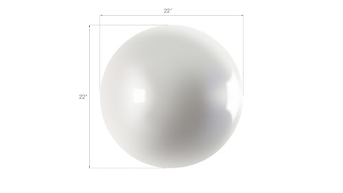 Phillips Collection Ball on the Wall Large Pearl White Accent