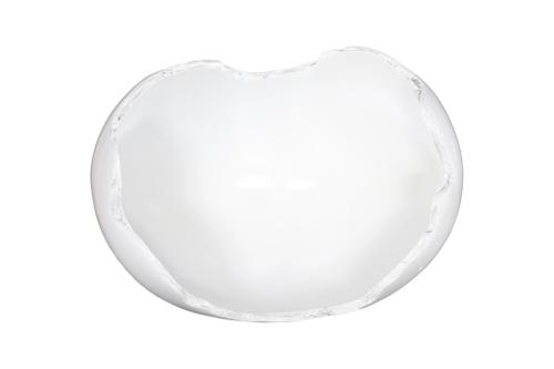 Phillips Collection Burled Glossy White Bowl