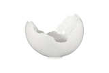 Phillips Collection Burled Glossy White Bowl