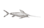 Phillips Collection Broadbill Swordfish Fish Wall Sculpture Resin Silver Leaf Accent