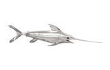 Phillips Collection Broadbill Swordfish Fish Wall Sculpture Resin Silver Leaf Accent