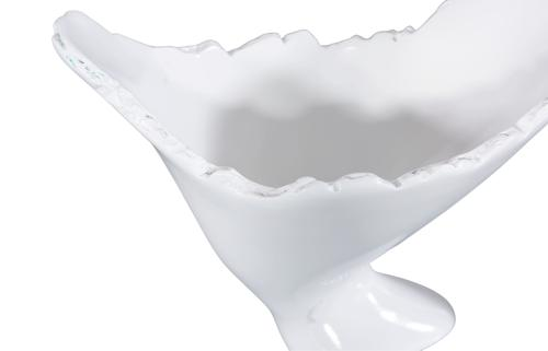 Phillips Collection Burled Glossy White Vase