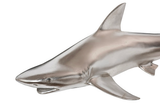 Phillips Collection Black Tip Reef Shark Wall Sculpture Resin Silver Leaf Accent