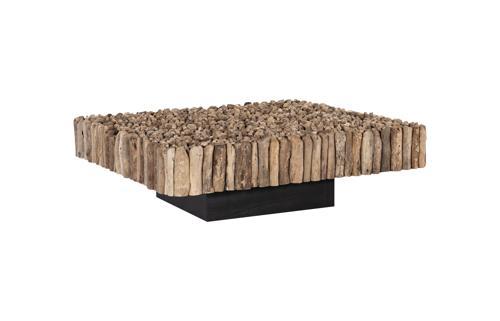 Phillips Collection Manhattan Square with Glass Coffee Table