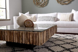 Phillips Collection Manhattan Square with Glass Coffee Table