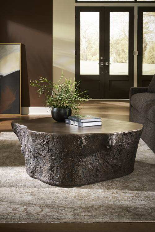Phillips Collection Bark Bronze Coffee Table