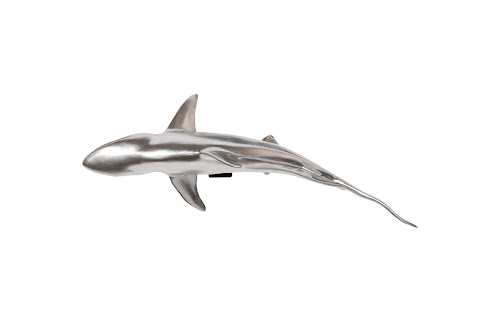 Phillips Collection Whaler Shark Silver Leaf Accent
