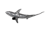 Phillips Collection Whaler Shark Fish Wall Sculpture Resin Polished Aluminum Finish Accent