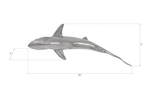Phillips Collection Whaler Shark Fish Wall Sculpture Resin Polished Aluminum Finish Accent