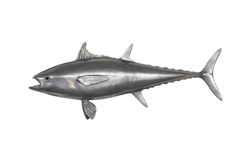 Phillips Collection Bluefin Tuna Fish Wall Sculpture Resin Polished Aluminum Finish Accent