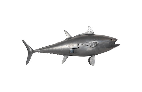 Phillips Collection Bluefin Tuna Fish Wall Sculpture Resin Polished Aluminum Finish Accent