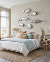 Phillips Collection Bluefin Tuna Fish Wall Sculpture Resin Polished Aluminum Finish Accent