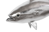 Phillips Collection Mackerel Fish Wall Sculpture Resin Silver Leaf Accent