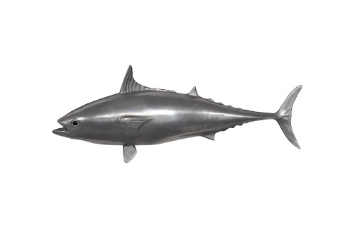 Phillips Collection Mackerel Fish Wall Sculpture Resin Polished Aluminum Finish Accent
