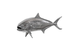 Phillips Collection Yellow Tailed King Fish Wall Sculpture Resin Polished Aluminum Finish Accent