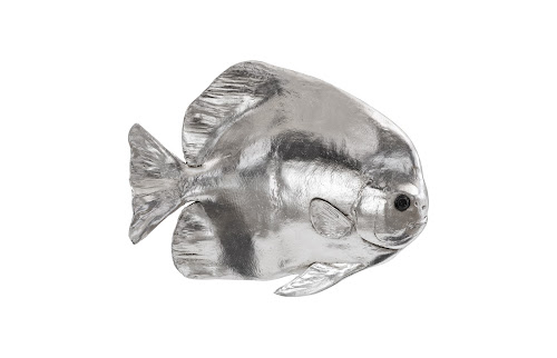Phillips Collection Australian Bat Fish Wall Sculpture Resin Silver Leaf Accent