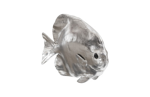 Phillips Collection Australian Bat Fish Wall Sculpture Resin Silver Leaf Accent