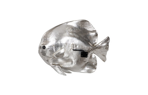 Phillips Collection Australian Bat Fish Wall Sculpture Resin Silver Leaf Accent