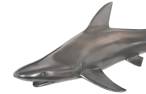 Phillips Collection Black Tip Reef Shark Polished Aluminum Accent