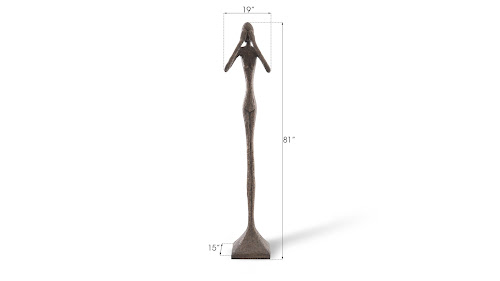 Phillips Collection See No Evil Slender Sculpture Large Resin Bronze Finish Accent
