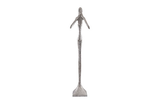 Phillips Collection Speak No Evil Slender Sculpture Large Resin Silver Leaf Accent