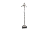 Phillips Collection Hear No Evil Slender Sculpture Small Resin Silver Leaf Accent