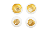 Phillips Collection Broken Egg Wall Art White and Gold Leaf Set of 4 Accent
