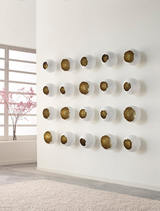 Phillips Collection Broken Egg Wall Art White and Gold Leaf Set of 4 Accent