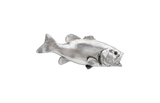 Phillips Collection Large Mouth Bass Fish Wall Sculpture Resin Silver Leaf Accent
