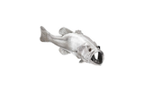 Phillips Collection Large Mouth Bass Fish Wall Sculpture Resin Silver Leaf Accent